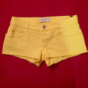 Yellow Abercrombie kids shorts